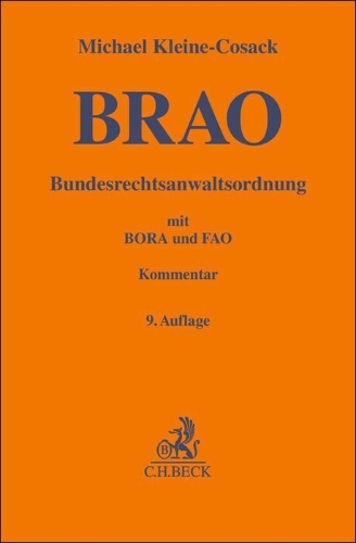 Buchcover und Innenansicht für das Buch: Bundesrechtsanwaltsordnung