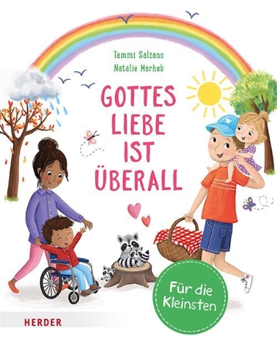 Buchcover und Innenansicht für das Buch: Gottes Liebe ist überall (Pappbilderbuch)