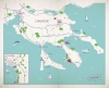 Buchcover und Innenansicht für das Buch: Glücksorte auf Chalkidiki. Mit Thessaloniki