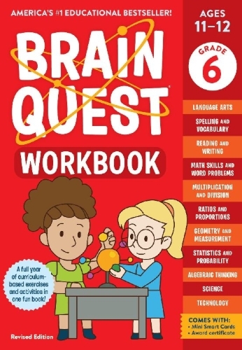 Buchcover und Innenansicht für das Buch: Brain Quest Workbook: 6th Grade Revised Edition
