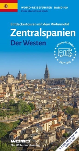 Buchcover und Innenansicht für das Buch: Entdeckertouren mit dem Wohnmobil Zentralspanien Der Westen