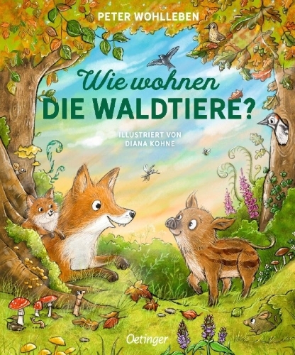Buchcover und Innenansicht für das Buch: Wie wohnen die Waldtiere?