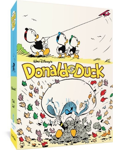 Buchcover und Innenansicht für das Buch: Walt Disney's Donald Duck Gift Box Set Balloonatics & Duck Luck
