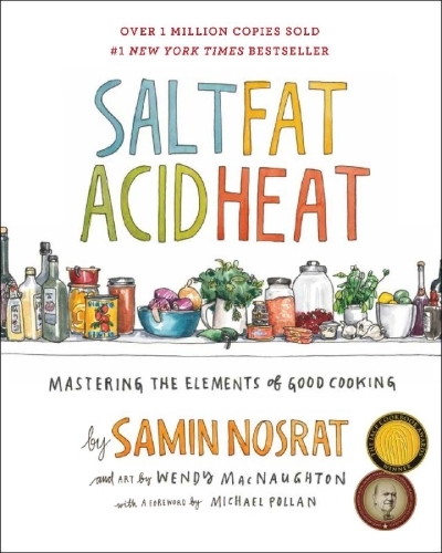 Buchcover und Innenansicht für das Buch: Salt, Fat, Acid, Heat