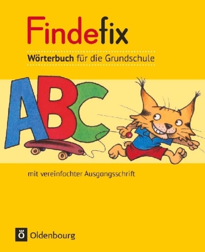 Buchcover und Innenansicht für das Buch: Findefix Wörterbuch in vereinfachter Ausgangsschrift
