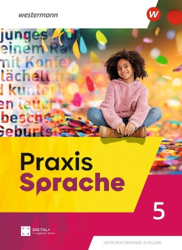 Buchcover und Innenansicht für das Buch: Praxis Sprache 5. Schulbuch.  Allgemeine Ausgabe