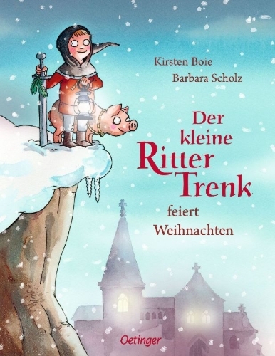 Buchcover und Innenansicht für das Buch: Der kleine Ritter Trenk feiert Weihnachten