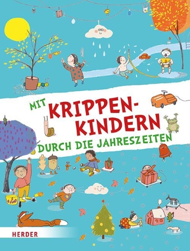 Buchcover und Innenansicht für das Buch: Mit Krippenkindern durch die Jahreszeiten