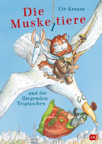 Buchcover und Innenansicht für das Buch: Die Muskeltiere und die Fliegenden Teigtaschen