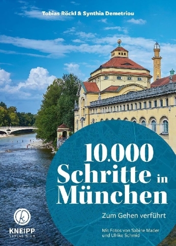 Buchcover und Innenansicht für das Buch: 10.000 Schritte in München