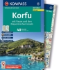 Buchcover und Innenansicht für das Buch: KOMPASS Wanderführer Korfu mit Paxos und den Diapontischen Inseln, 40 Touren mit Extra-Tourenkarte