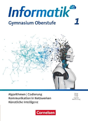 Buchcover und Innenansicht für das Buch: Informatik Band 1. Gymnasiale Oberstufe - Schulbuch