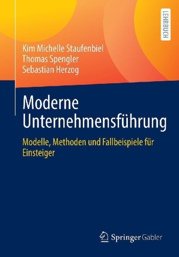 Buchcover und Innenansicht für das Buch: Moderne Unternehmensführung