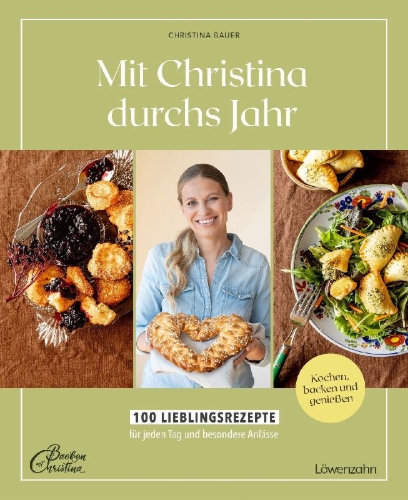 Buchcover und Innenansicht für das Buch: Mit Christina durchs Jahr