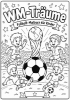 Buchcover und Innenansicht für das Buch: WM-Träume - Fußball-Malbuch für Kinder