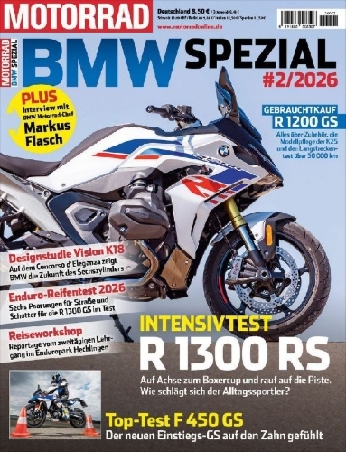 Buchcover und Innenansicht für das Buch: Motorrad BMW Spezial - 02/2026