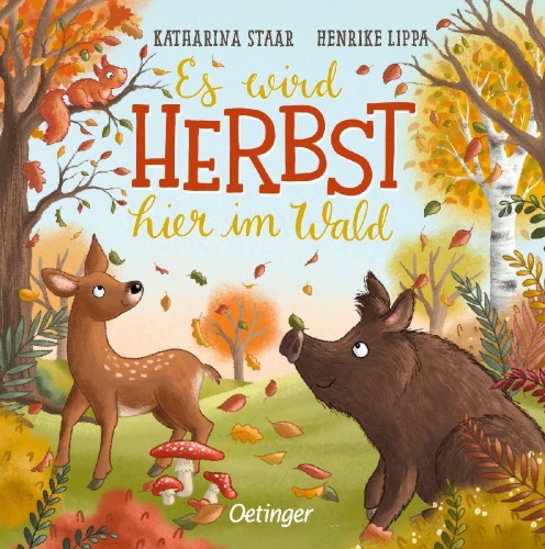 Buchcover und Innenansicht für das Buch: Es wird Herbst hier im Wald