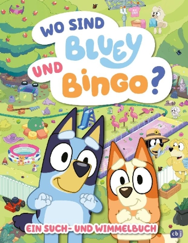 Buchcover und Innenansicht für das Buch: BLUEY - Wo sind Bluey und Bingo?