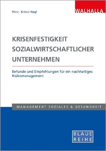 Buchcover und Innenansicht für das Buch: Krisenfestigkeit sozialwirtschaftlicher Unternehmen