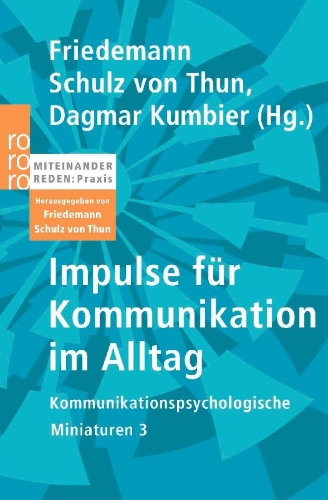 Buchcover und Innenansicht für das Buch: Impulse für Kommunikation im Alltag