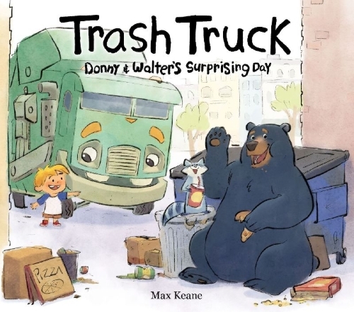 Buchcover und Innenansicht für das Buch: Trash Truck: Donny & Walter's Surprising Day
