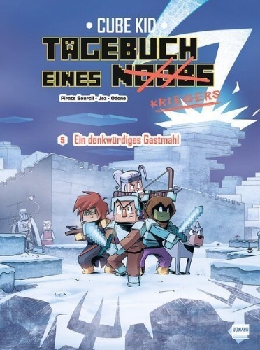 Buchcover und Innenansicht für das Buch: Tagebuch eines Noobs Kriegers - Der Comic Bd. 5 - Ein denkwürdiges Gastmahl