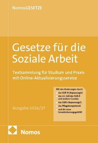 Buchcover und Innenansicht für das Buch: Gesetze für die Soziale Arbeit