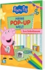 Buchcover und Innenansicht für das Buch: Peppa Wutz Ausmalbilder: Meine POP-UP Welt