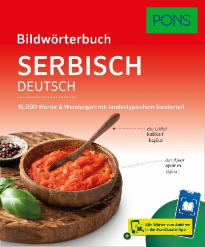 Buchcover und Innenansicht für das Buch: PONS Bildwörterbuch Serbisch