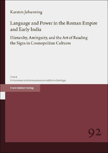 Buchcover und Innenansicht für das Buch: Language and Power in the Roman Empire and Early India