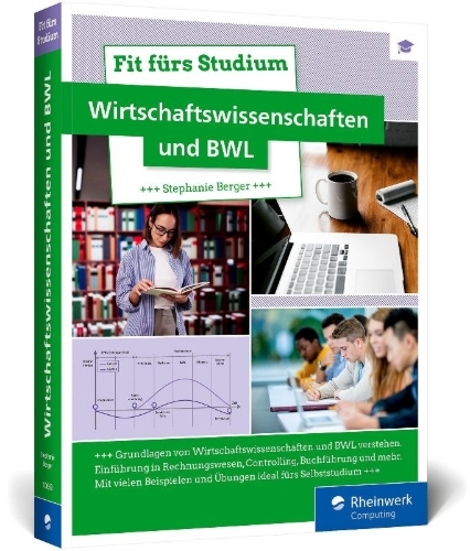 Buchcover und Innenansicht für das Buch: Fit fürs Studium - Wirtschaftswissenschaften und BWL