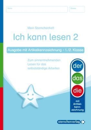 Buchcover und Innenansicht für das Buch: Ich kann lesen 2 Ausgabe mit Artikelkennzeichnung 1. und 2. Klasse