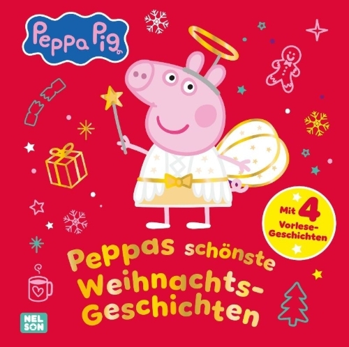 Buchcover und Innenansicht für das Buch: Peppa Wutz Bilderbuch: Peppas schönste Weihnachtsgeschichten