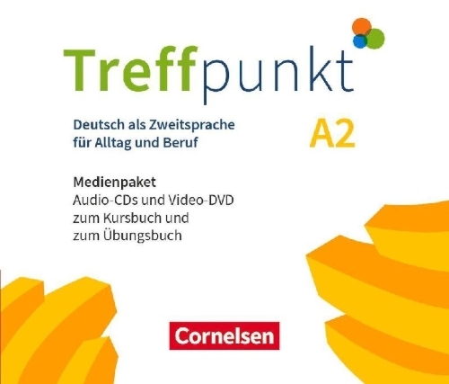 Buchcover und Innenansicht für das Buch: Treffpunkt. Deutsch als Zweitsprache in Alltag & Beruf A2. Gesamtband - Medienpaket zum Kursbuch und Übungsbuch
