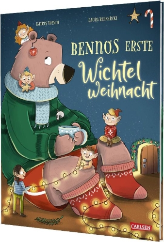 Buchcover und Innenansicht für das Buch: Bennos erste Wichtelweihnacht