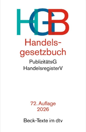 Buchcover und Innenansicht für das Buch: Handelsgesetzbuch. HGB