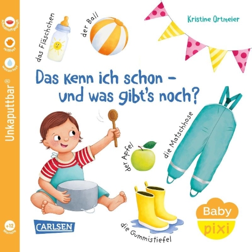 Buchcover und Innenansicht für das Buch: Baby Pixi (unkaputtbar) 188: Das kenn ich schon - und was gibt´s noch?