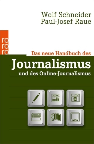 Buchcover und Innenansicht für das Buch: Das neue Handbuch des Journalismus und des Online-Journalismus