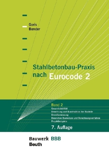 Buchcover und Innenansicht für das Buch: Stahlbetonbau-Praxis nach Eurocode 2: Band 2