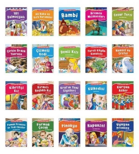 Buchcover und Innenansicht für das Buch: En Cok Sevilen Minik Klasikler 20 Kitap Set