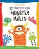 Buchcover und Innenansicht für das Buch: 71 einhalb schrecklich schöne Monster malen
