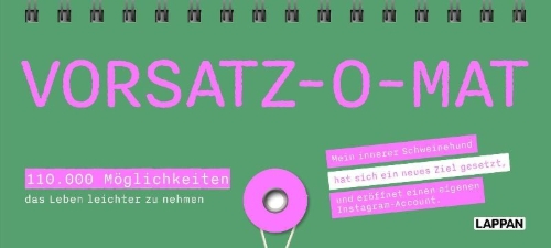 Buchcover und Innenansicht für das Buch: Vorsatz-O-Mat