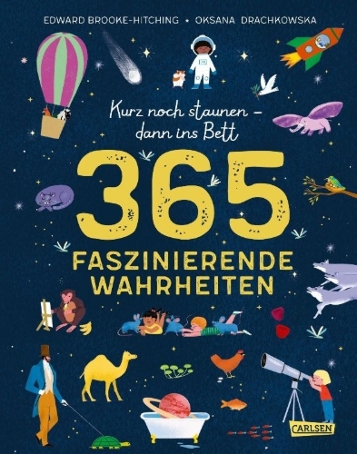 Buchcover und Innenansicht für das Buch: 365 amazing true things to read in bed