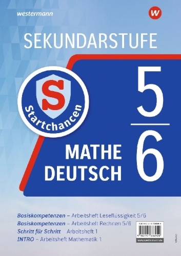 Buchcover und Innenansicht für das Buch: Startchancen Paket Basiskompetenzen und Deutsch als Zweitsprache Klasse 5/6 (4 Hefte)