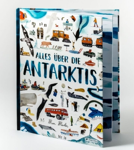 Buchcover und Innenansicht für das Buch: Alles über die Antarktis