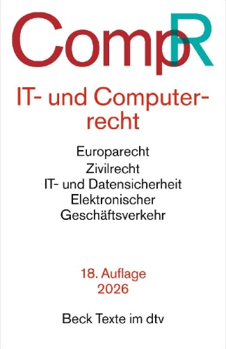 Buchcover und Innenansicht für das Buch: IT- und Computerrecht. CompR