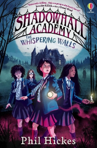 Buchcover und Innenansicht für das Buch: Shadowhall Academy: The Whispering Walls