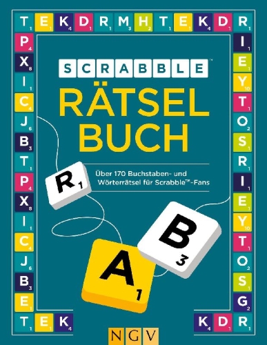 Buchcover und Innenansicht für das Buch: Scrabble(TM)-Rätselbuch