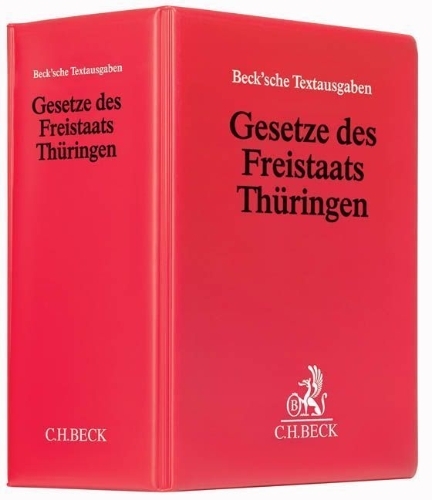 Buchcover und Innenansicht für das Buch: Gesetze des Freistaats Thüringen (mit Fortsetzungsnotierung). Inkl.86. Ergänzungslieferung