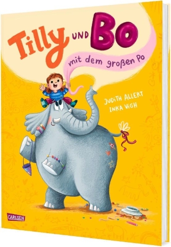 Buchcover und Innenansicht für das Buch: Tilly und Bo, mit dem großen Po